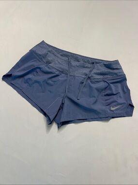 Nike Women's Athletic Drawstring Shorts w/ Brief Liner & 2 Pockets — Periwinkle
